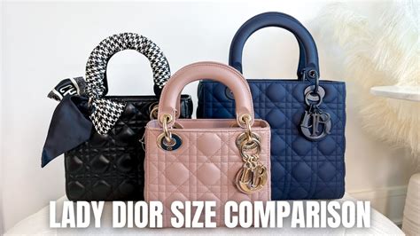 lady dior medium black gold|lady dior medium vs small.